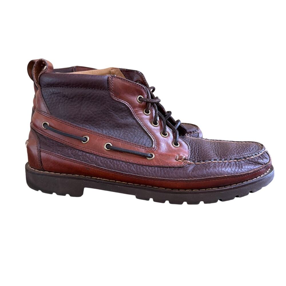 LL Bean Men's Brown Leather Boots Size 13 Allagash Bison Chukka Gorpcore Granola
